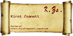 Kirst Zsanett névjegykártya