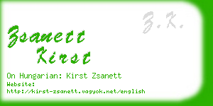 zsanett kirst business card